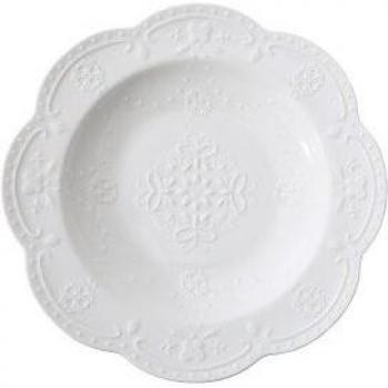 Embossed Flower Dessert Plate