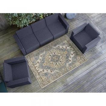 Rizo de Luna en Azul, Alfombra Estilo Vintage