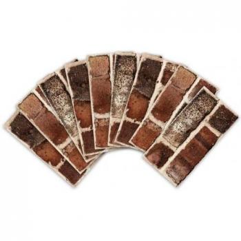 9Pcs 20x10cm Waterproof 3D Brick Pattern Tile Stickers for Interior Walls