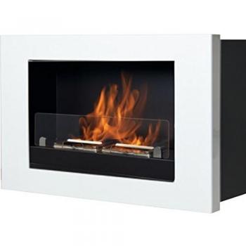 Biocamino da Parete e Incasso Ruby Treviso Bianco