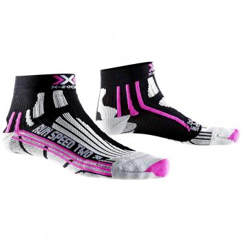 X-Socks Femme Course 35-36 – chaussettes noires & fushia