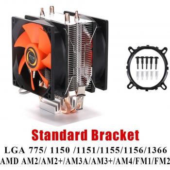 Radiateur pour CPU compatible avec sockets Intel (775, 1150, 1151, 1155, 1200, 1366, X79, X99) et AMD (AM3, AM4)