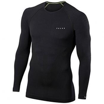 Falke Warm Compression Base Layer Top, Long Sleeve, Black, L