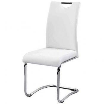 Set Casa Edera A9: 4 Sedie in Ecopelle Bianche