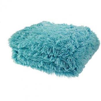 Cuddly Catherine Lansfield Throw in Duck Egg Blue, 150cm x 200cm
