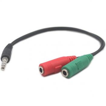 Divisor Audio Jack 3,5 mm Y‑Splitter 2 Hembra a 1 Macho – Mic y Auriculares