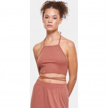 Urban Classics Damen Trapez-Cropped-Top in Terrakota