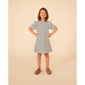 Robe Petit Bateau rayée manches courtes en coton pour enfant fille 10A