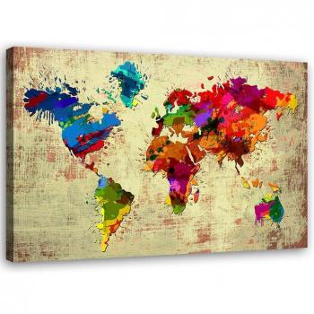 Multicolour Globe Landscape – 60x40 Canvas Print