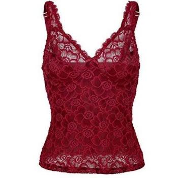 Soft-Spitzen-Bordeaux-Hemd von Simone