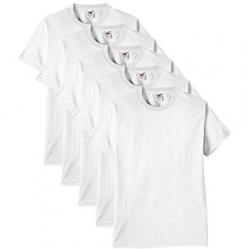Camiseta Fruit of the Loom Heavy Cotton 5 Pack, Blanco