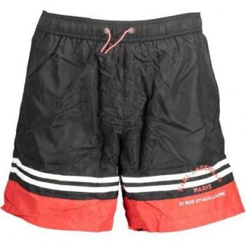 Short Noir Karl Lagerfeld – Style Tricolore, Coupe Droite