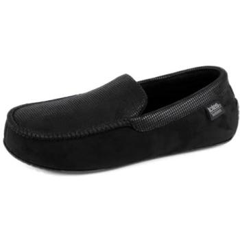 Totes Smart Comfort Square Patterned Moccasin Slippers – Men's Size 8