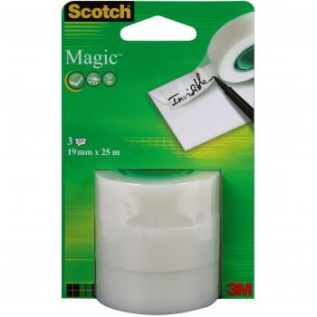 Scotch Ruban adhésif transparent 3 rouleaux 19 mm x 25 m