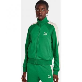 Puma T7 Top para Mujer en Verde, talla XS – Poliéster Tricot