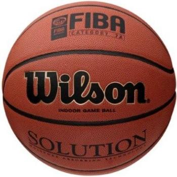 FIFA‑zertifiziertes Wilson Indoor Basketball‑Boden – Granulat, Linolium oder PVC, Größe 6 für 8–12 Jahre – Solution Game Ball Orange