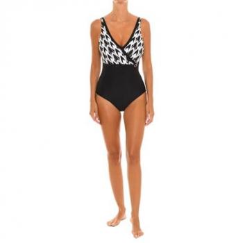 Teleno Ebony Elegance V‑Neck Swimwear – Size 40C, Black