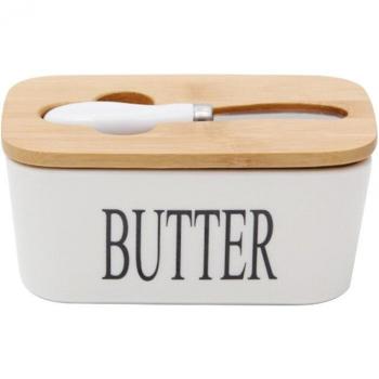Caja de Alimentos con Tapa de Madera