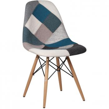 Lo+DeModa Wood Set – 2 sedie legno faggio + acciaio, poliestere, 54x54x5.3 cm