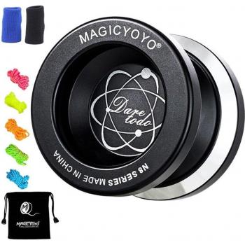 MAGICYOYO Yoyo No Sensible de Metal, 5 Cuerdas Adicionales y Bolsa para Niños y Adultos