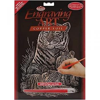Engraving Art Set: Tiger & Cubs Design