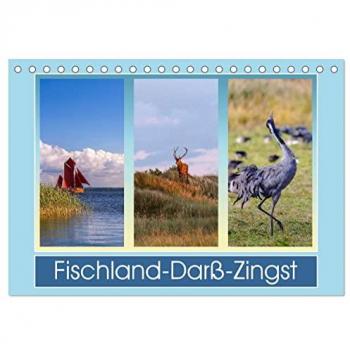 Fischland-Darß-Zingst Tischkalender 2025 DIN A5 quer CALVENDO Monatskalender