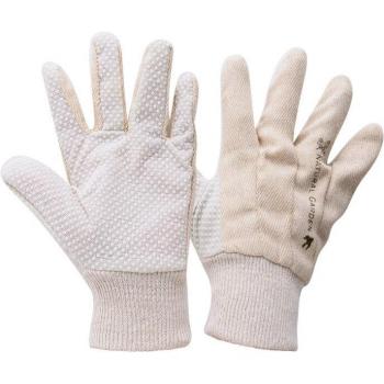 Soft Cotton Labor Gloves with PVC Grip
