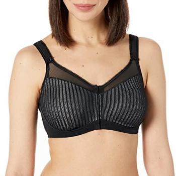 Front Fastening Beauty Stripe Bra – Black, 42DD