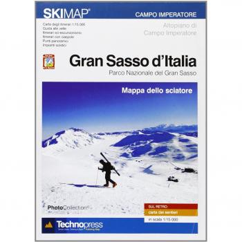 Gran sasso d'Italia. Mappa dello sciatore