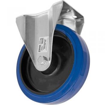 Sealey SCW3200FPEM Heavy-Duty Blue Elastic Rubber Fixed Castor Wheel