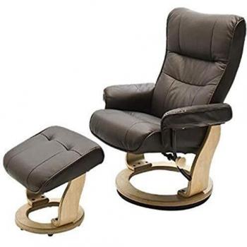 MCA Relaxsessel Montreal Fernsehsessel Leder Sessel Hocker 130 kg | 3 Farben