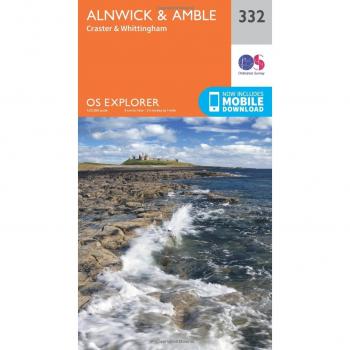 OS Explorer Map 332 Alnwick and Amble, Craster and Whittingham