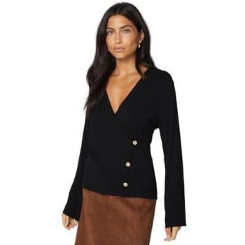Women’s XL Black Wallis Wrap Front Top