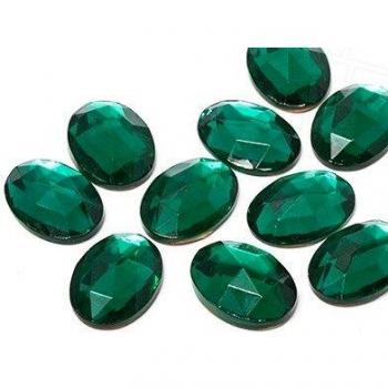 Star Bright Emerald‑Strasssteine (Oval, 13.0×18.0 mm) – 30 Stück