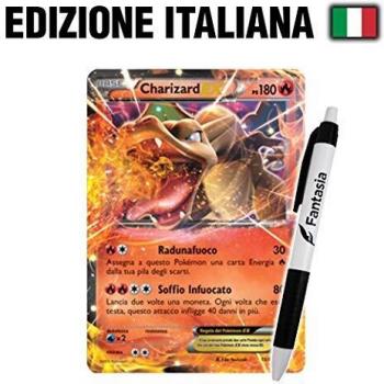 Charizard EX (Fantàsia) – Pokémon Kartensatz ITA, Gen. 11/83 inkl. Stift