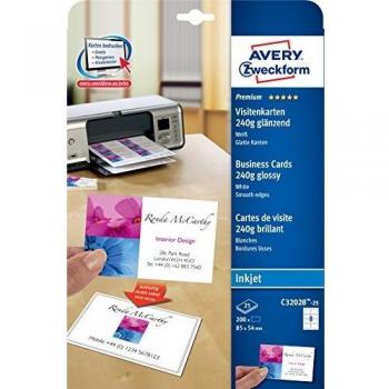 Avery Quick&Clean Carta lucida 220 g/m2 25 pezzi Bianco