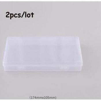 2pcs Transparent Pencil Storage Box