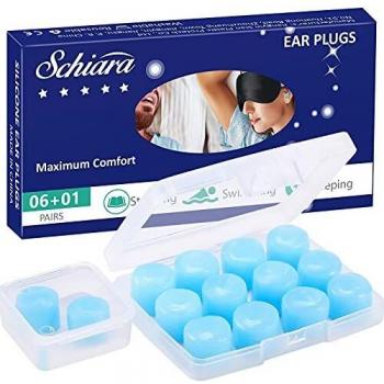 SilentAir Silicone Ear Muffs – 7‑Pack Water‑Proof, Noise‑Reducing Sleep & Flight Protectors