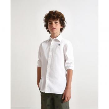 Camisa de niño de manga larga blanca Scalpers