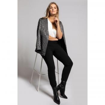 Blazer grigio scollo a V donna taglia 58