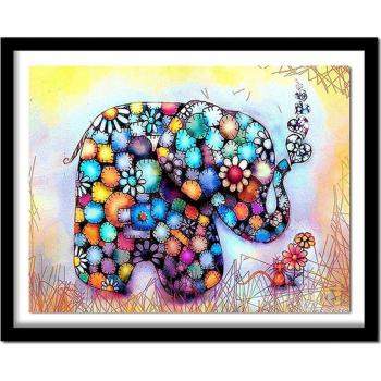 Whimsical Elephant Diamond Art for Children