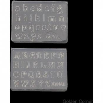 Moldes de silicona para joyas con letras y números 3mm, 2 piezas