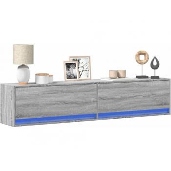 Maison Exclusive: Estantería para Televisor con Iluminación LED Gris Sonoma 180x31x38 cm