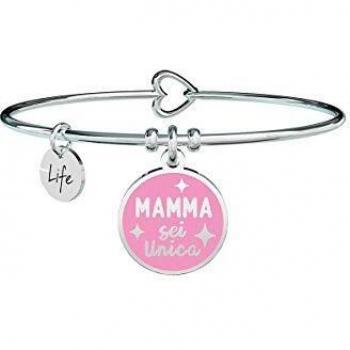 Pulsera Kidult 731613 MAMÁ SEIS ÚNICA en acero inoxidable 316L