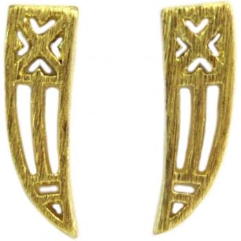 Handgemachte Boucles 'Boho' in Gold 13x4 mm
