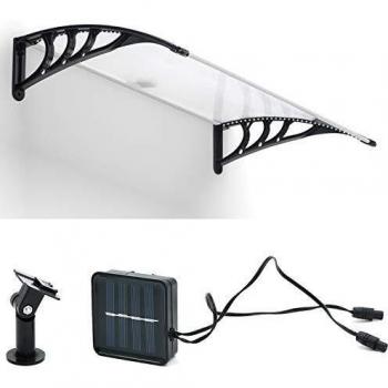 Auvent de Porte LED Solaire 80 x 120 cm Polycarbonate