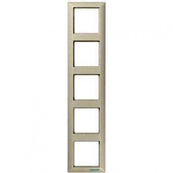 Five-Gang Cream White Abas 585 Frame