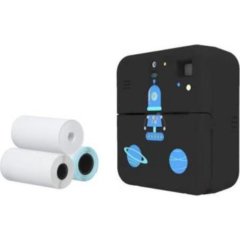 Mini Photo Printer with 3 Roll Paper