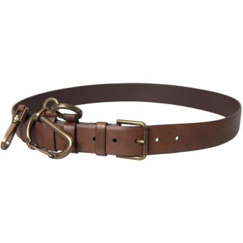 Cintura in Pelle con Fibbia Metallica Marrone