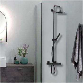 Tv48675 : Colonne de douche therm. couleur noire brossé